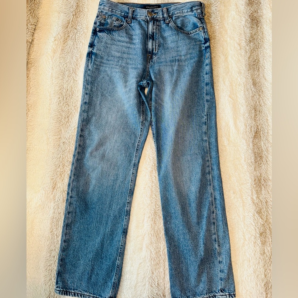 Aeropostale Women’s Straight Leg Blue Jeans
